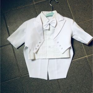 Infant Tuxedo Jacket and Shirt Set 0-3M